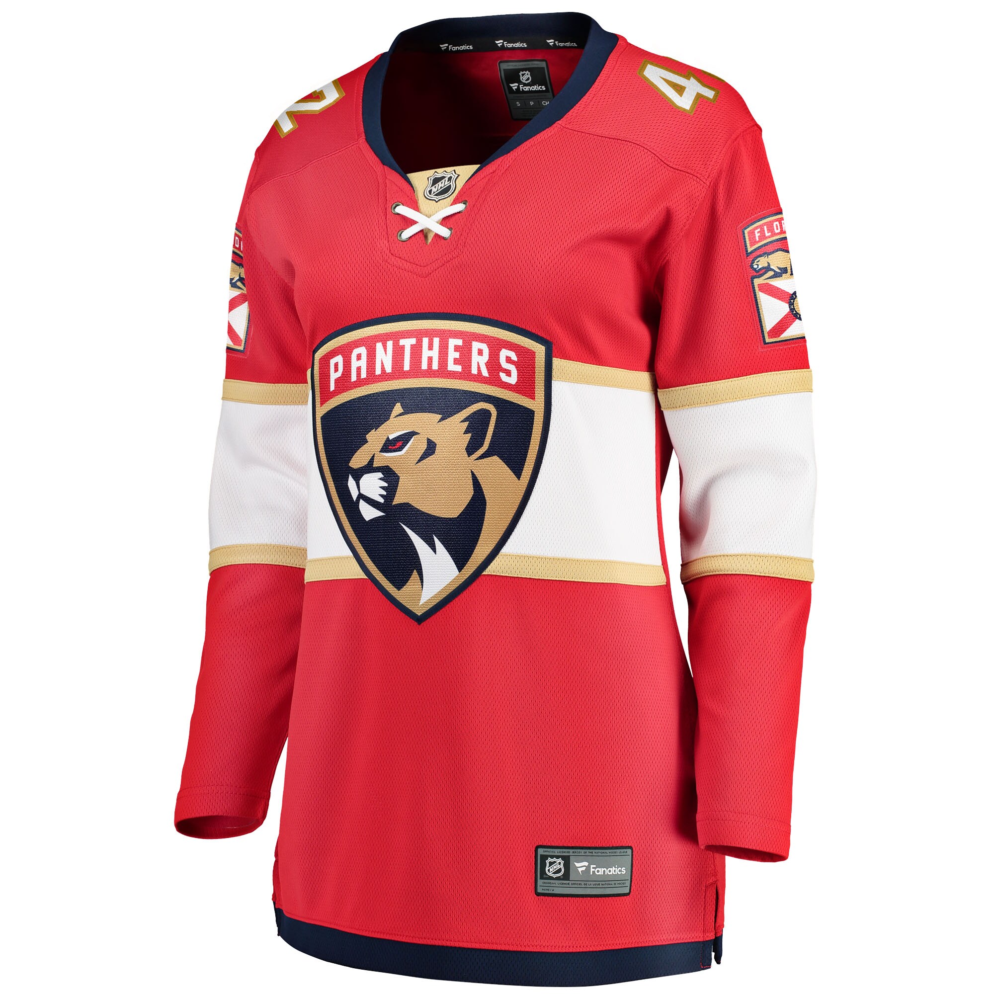 Gustav Forsling Florida Panthers Fanatics Women’s Home Breakaway Player Jersey – Red