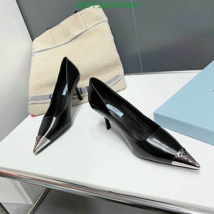 Prada Brushed Leather Pumps Black