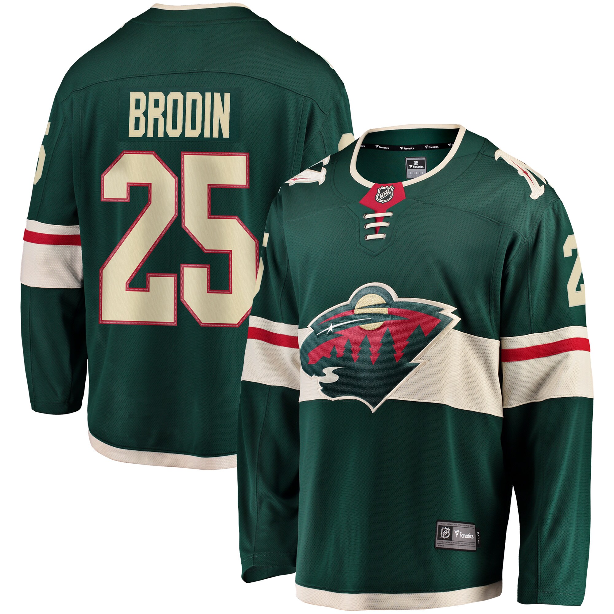 Jonas Brodin Minnesota Wild Fanatics Youth Breakaway Player Jersey – Green
