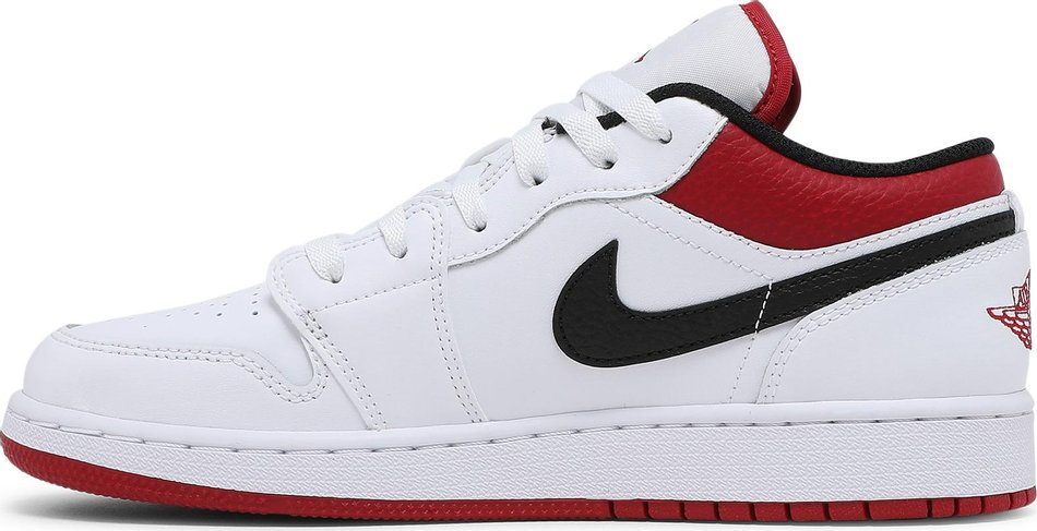 Air Jordan 1 Low GS White Gym Red 553560-118