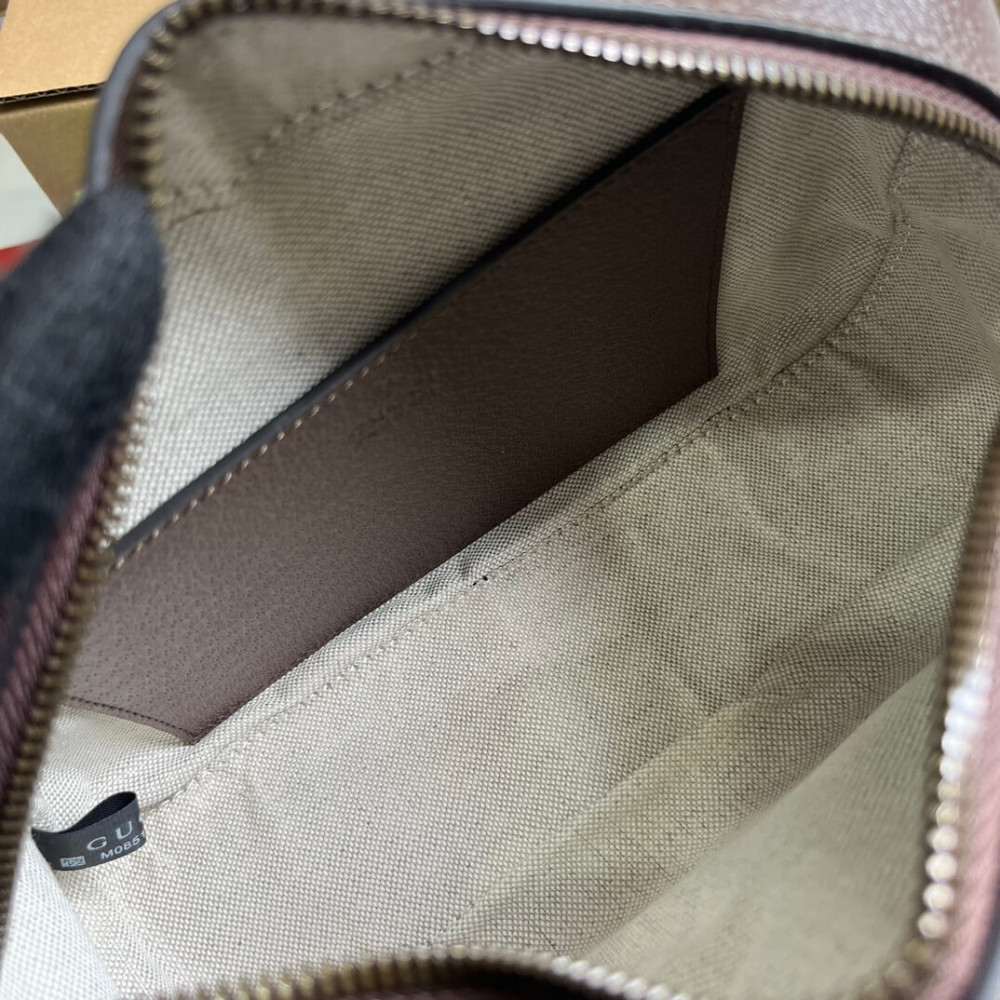 Gucci Ophidia Small Crossbody Bag Beige/Ebony 24cm/9.4in
