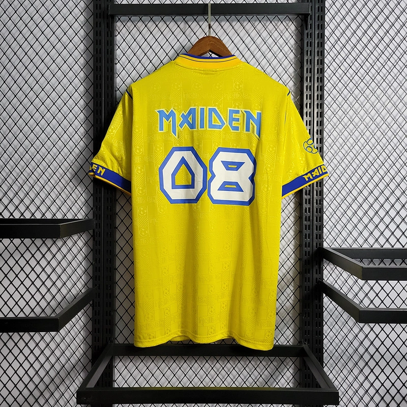 Retro 2008 West Ham Iron Maiden Yellow Football jersey retro