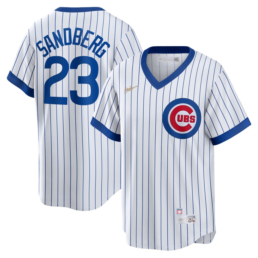 Ryne Sandberg Chicago Cubs Home Cooperstown Collection Player Jersey White