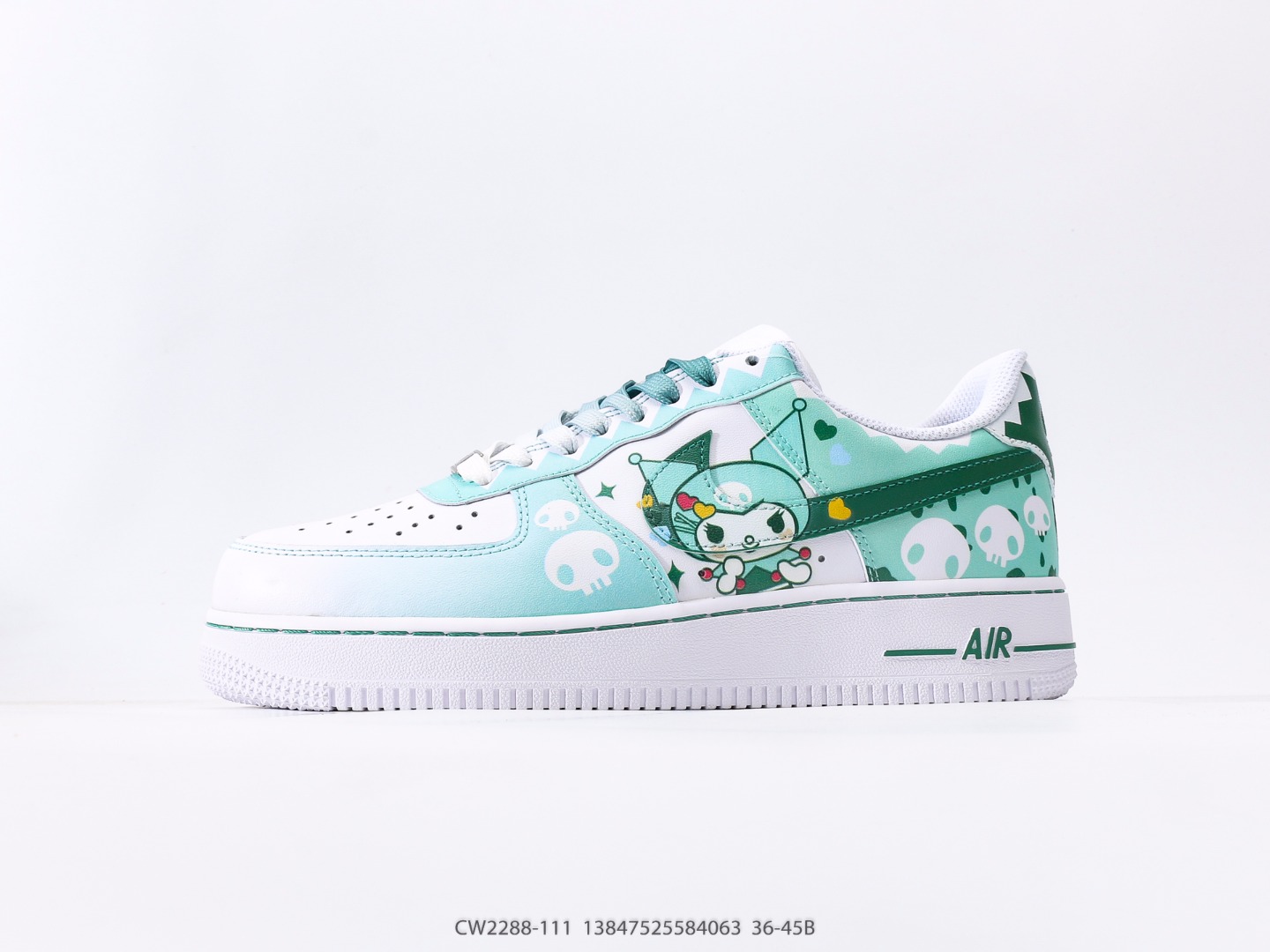 Nike Air Force 1 Low Kuromi Mint Green Custom