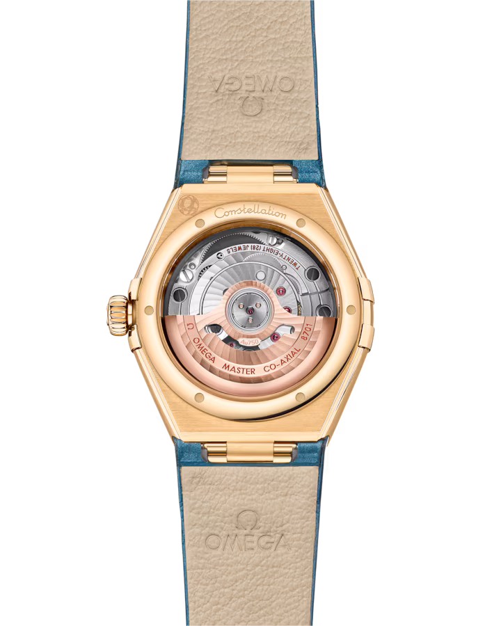 Omega Constellation Ladies' Selection 29mm yellow gold on leather strap 131.53.29.20.52.001