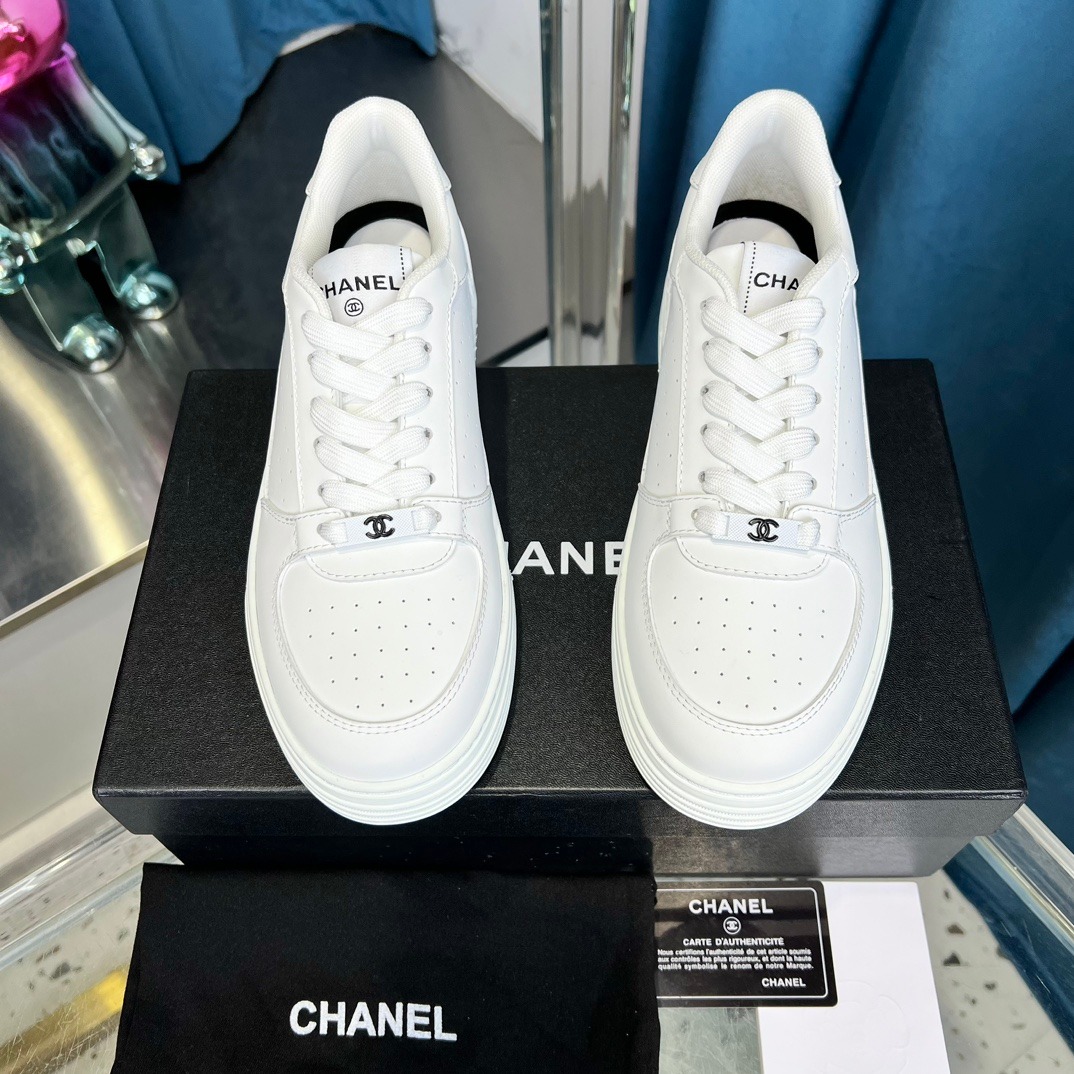 CHANEL Casual White Shoes