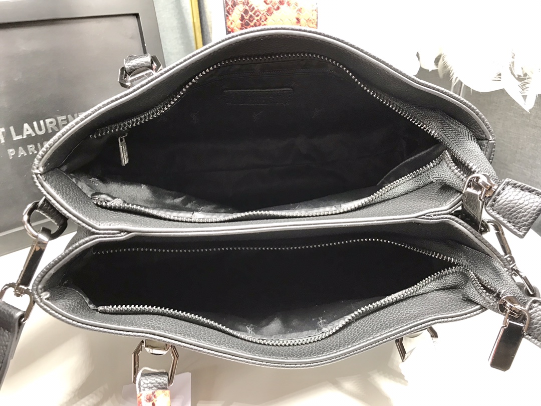 Saint Laurent Large Tote Bag Two Componentes Grandes Black