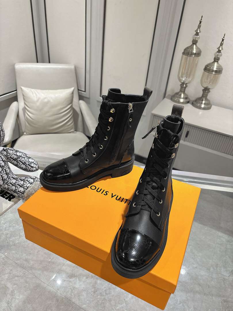 Louis Vuitton Citizen Flat Ranger Boot Leather Black