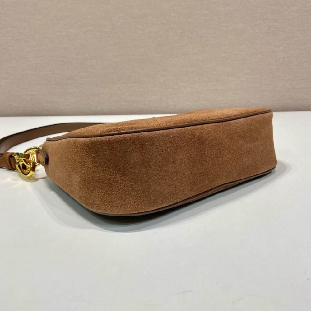 Prada Re Edition Mini Suede Bag Dark Brown 28Cm 1Bc204 2C4S F0324 V Qoo