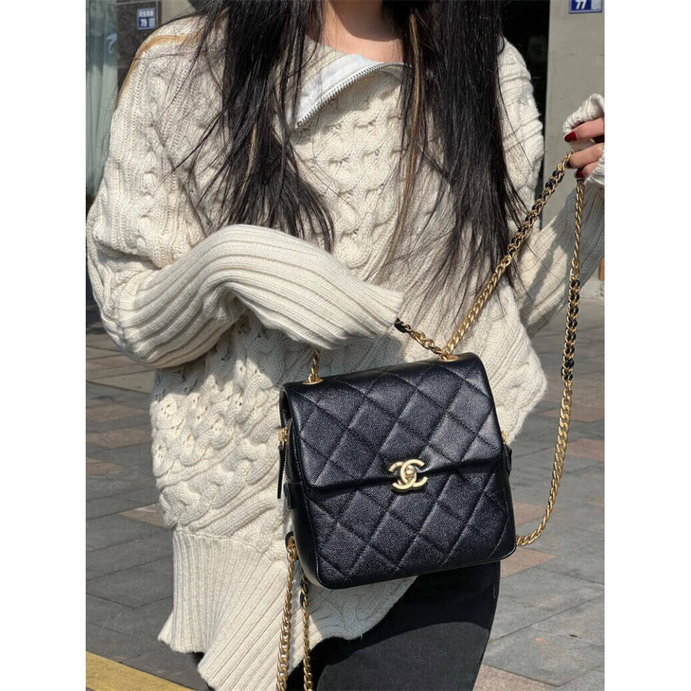Chanel Backpack in Grained Calfskin