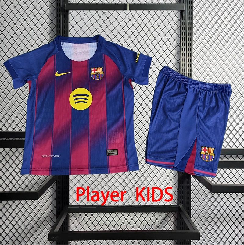 Player 2025-26 Barcelona Home KIDS Football jersey