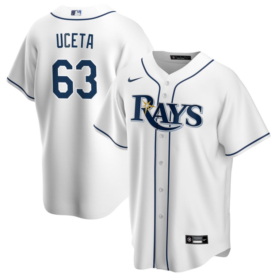 Men's Tampa Bay Rays Nike White Home Replica  Jersey-UCETA