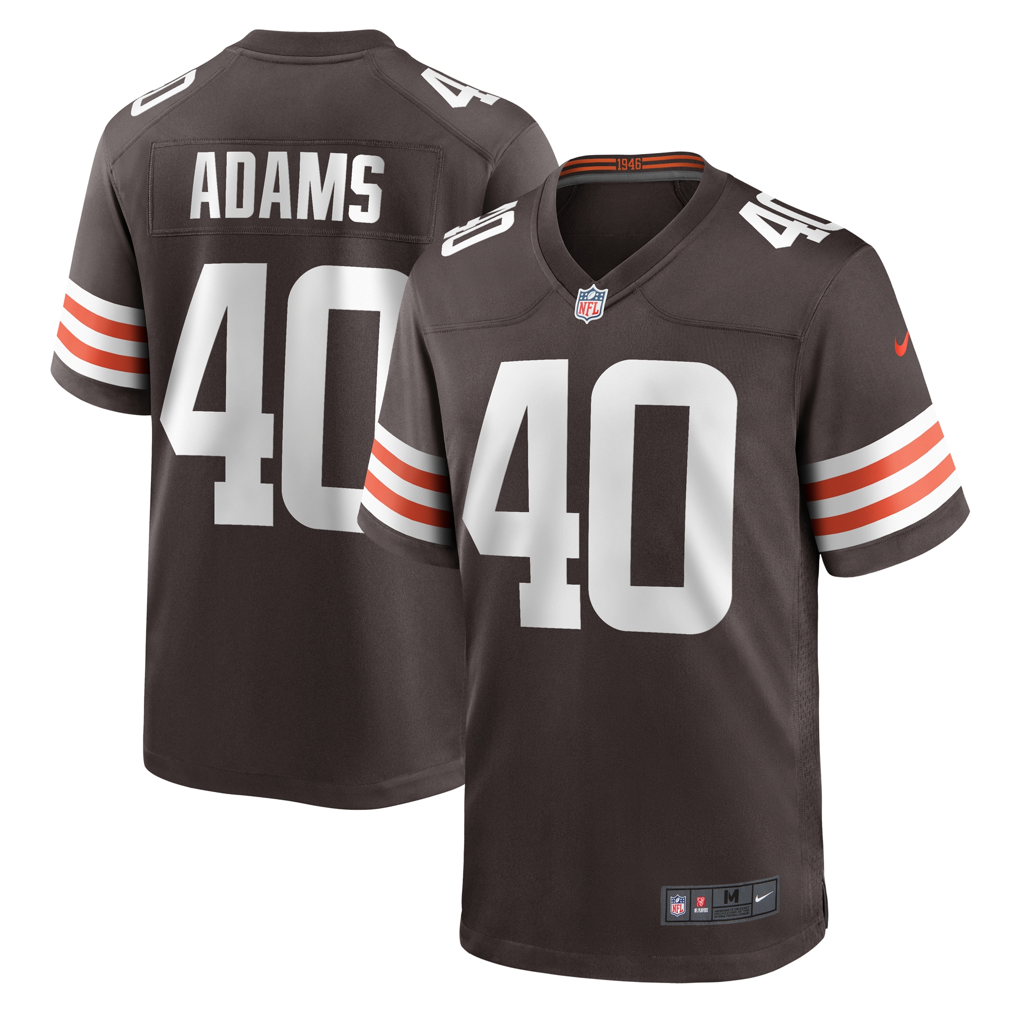 Matthew Adams Cleveland Browns Nike Team Game Jersey -  Brown