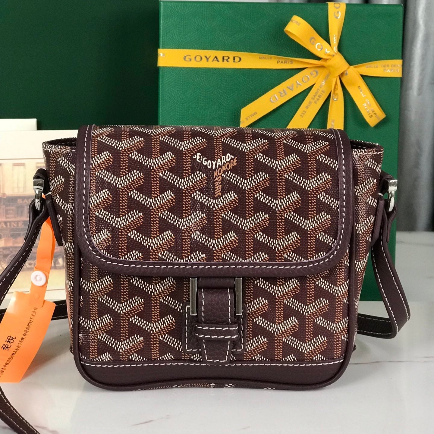 Goyard Grand Bleu 16 Cm Wine Red Goyardine Canvas And Lambskin