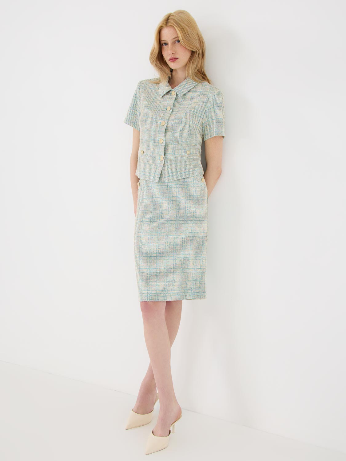 Boucle Pencil Skirt