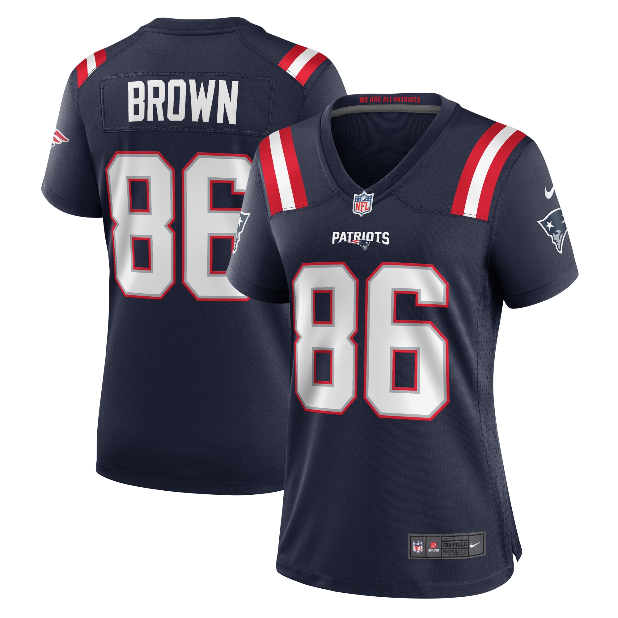 Pharaoh Brown New England Patriots Nike Women's Team Game Jersey -  Navy