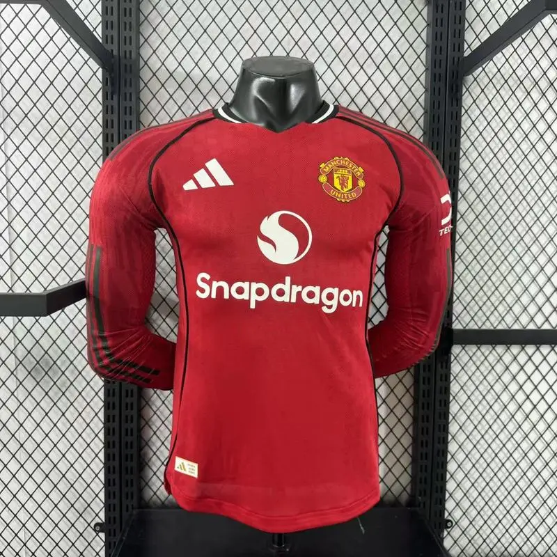 Player 2025-26 Manchester United Home Long sleeve Football jersey