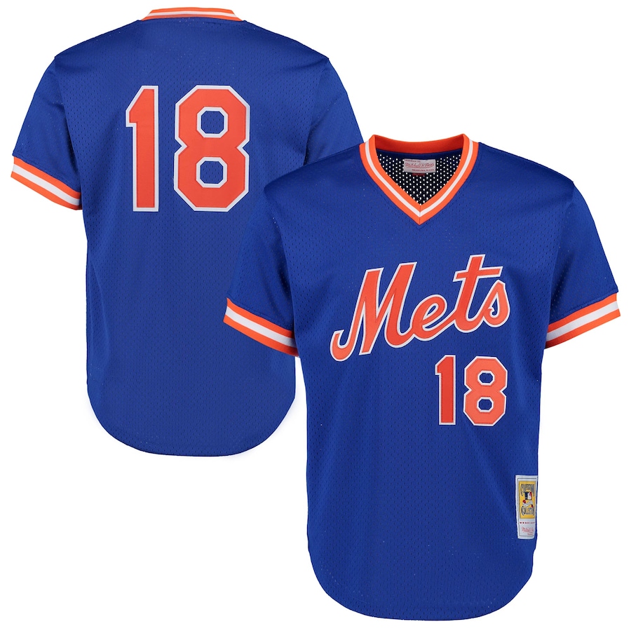 Darryl Strawberry New York Mets Mitchell&Ness Cooperstown Mesh Batting Practice Jersey Royal