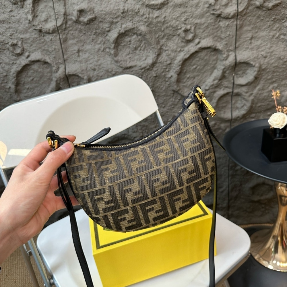 Fendi Fendigraphy Mini Bag Brown Ff 20Cm