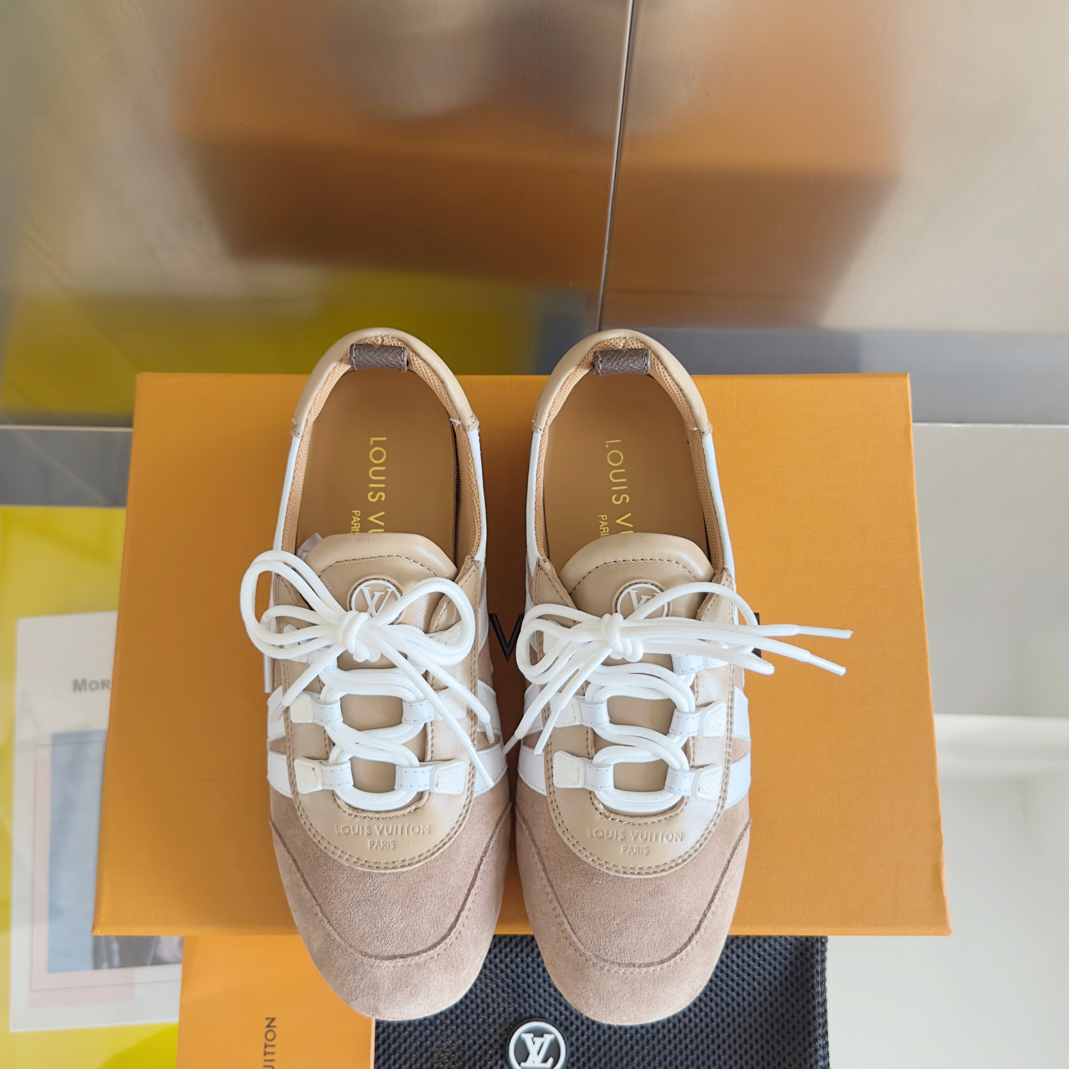 Louis Vuitton Sneakerina Yellow Beige – Women’s Ballet-Inspired Slim Sneakers
