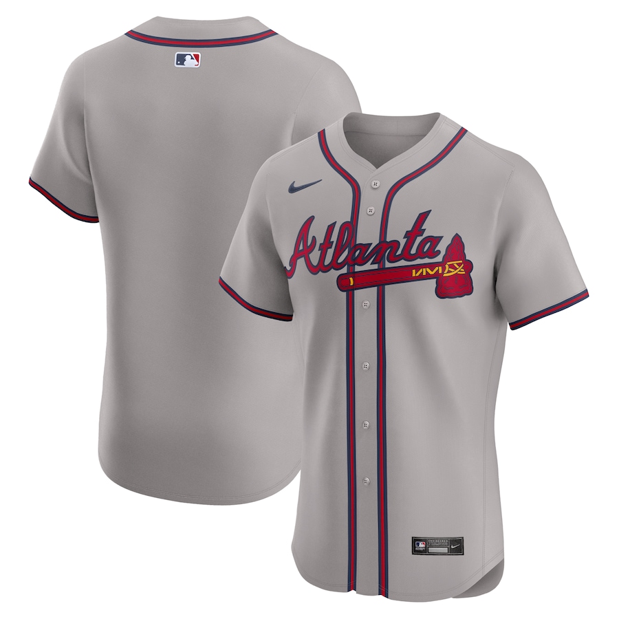 Atlanta Braves Road Elite Jersey Gray
