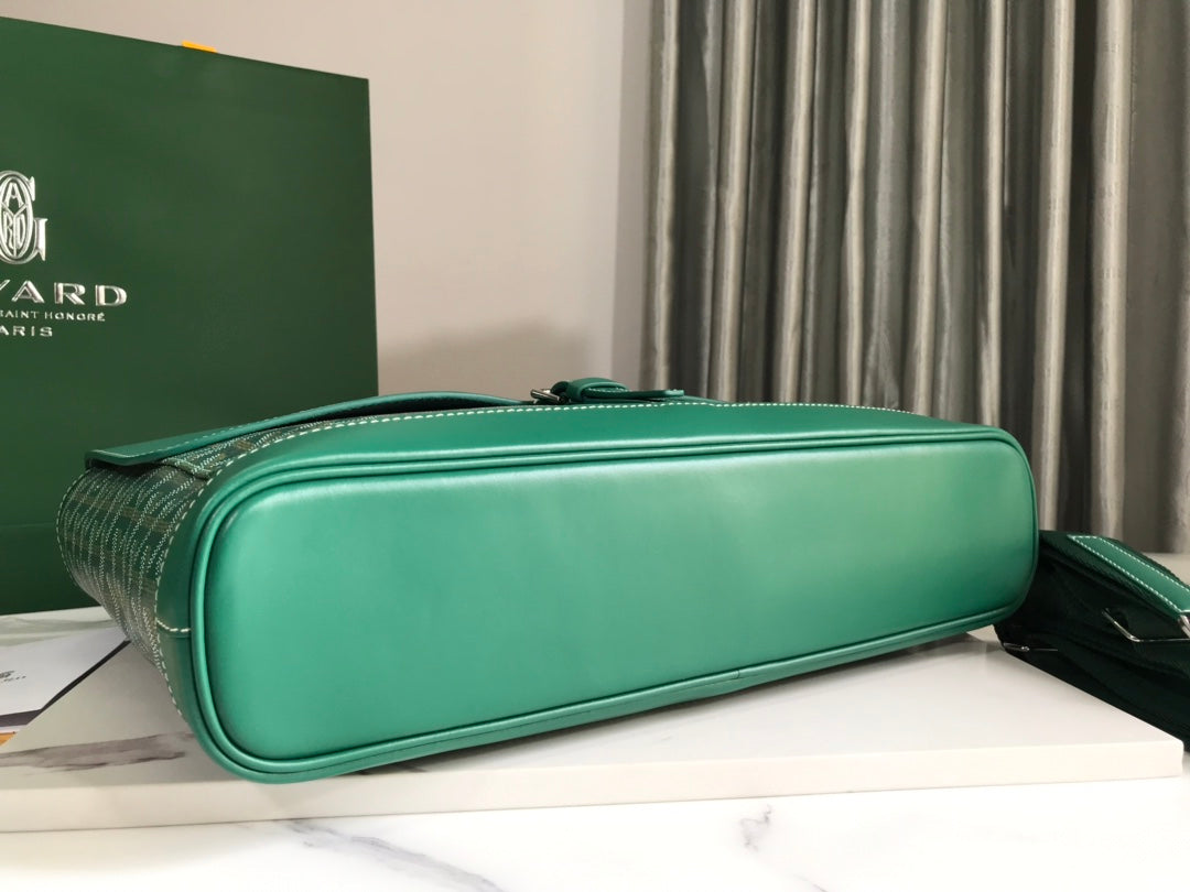 Goyard Citadin Bag 38Cm Green Canvas