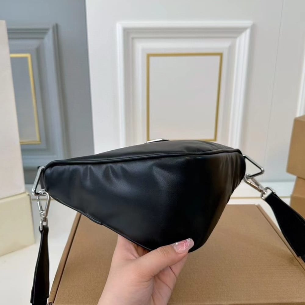 Prada Triangle Shoulder Bag Black 27Cm