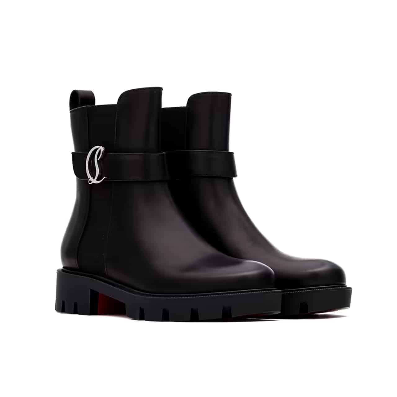 Christian Louboutin CL Chelsea Booty Lug Black 1230304BK01