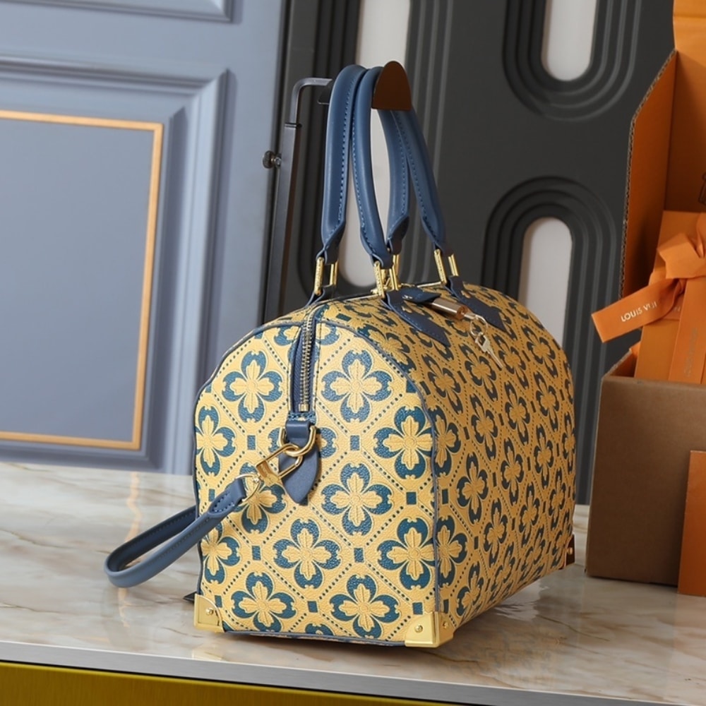 Louis Vuitton Speedy Trunk 25 Blue And Gold 27Cm M27411