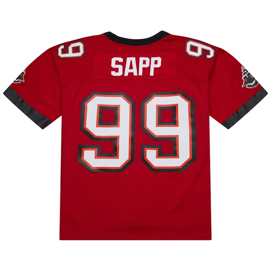 Men's Tampa Bay Buccaneers Warren Sapp Mitchell & Ness Red 2002 Legacy Replica Jersey