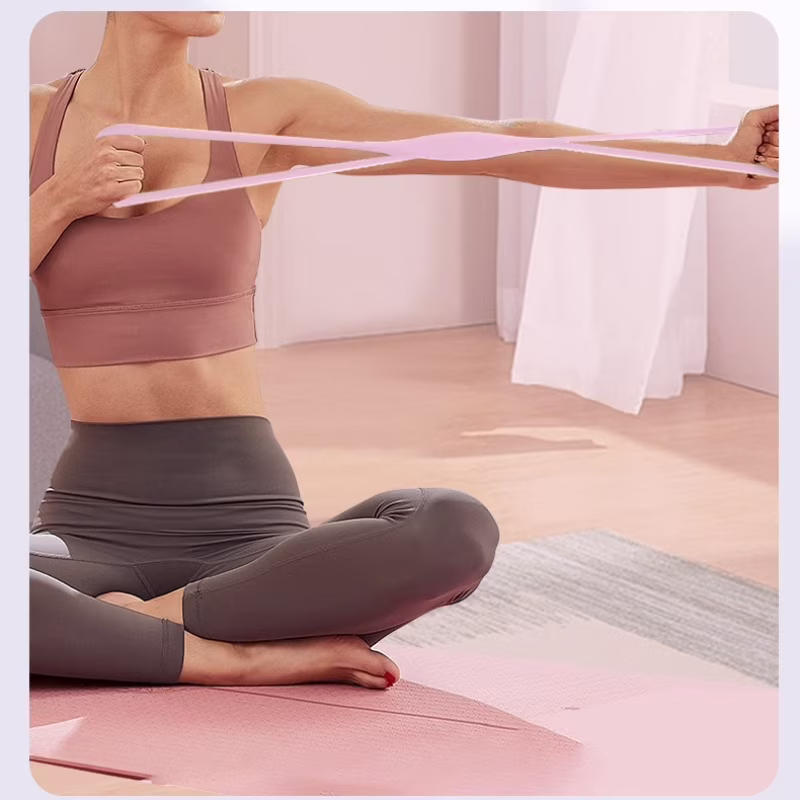 OHDufiry Figure 8 Resistance Bands for Women Men, 8 Shaped Resistance Rubber Band for Arms, Back, Shoulder Stretch with Handles, Not Break, Portable