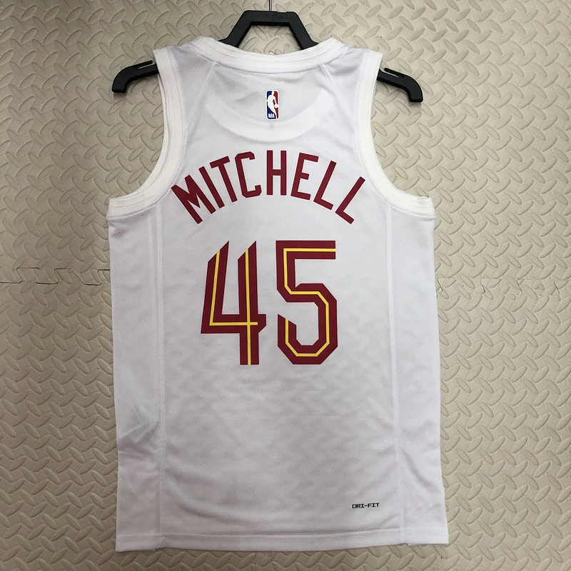 2023 NBA Cleveland Cavaliers 45 MITCHELL Basketball Jersey