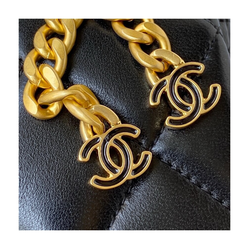 Chanel Mini Flap Bag in Lambskin with Enamel CC