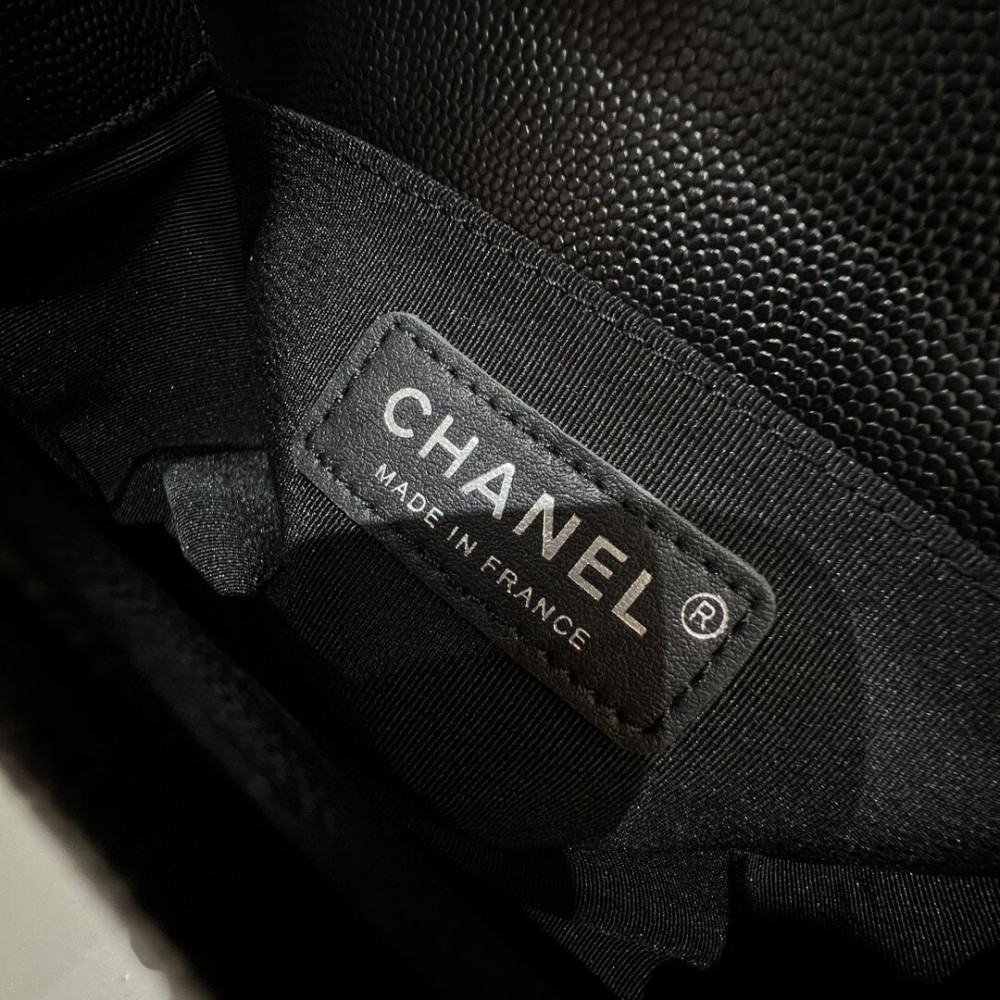 Chanel Le Boy Bag 20cm Black Caviar Leather