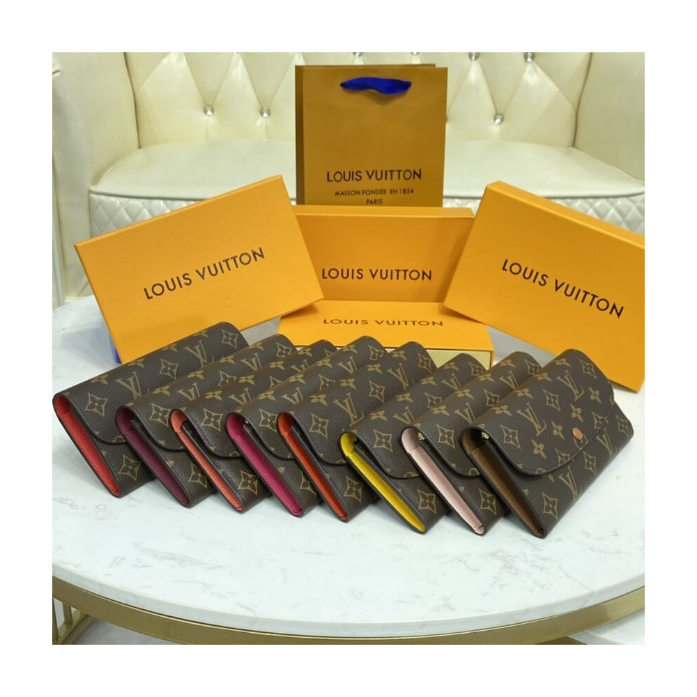 Louis Vuitton Monogram Canvas Emilie Wallet Pink