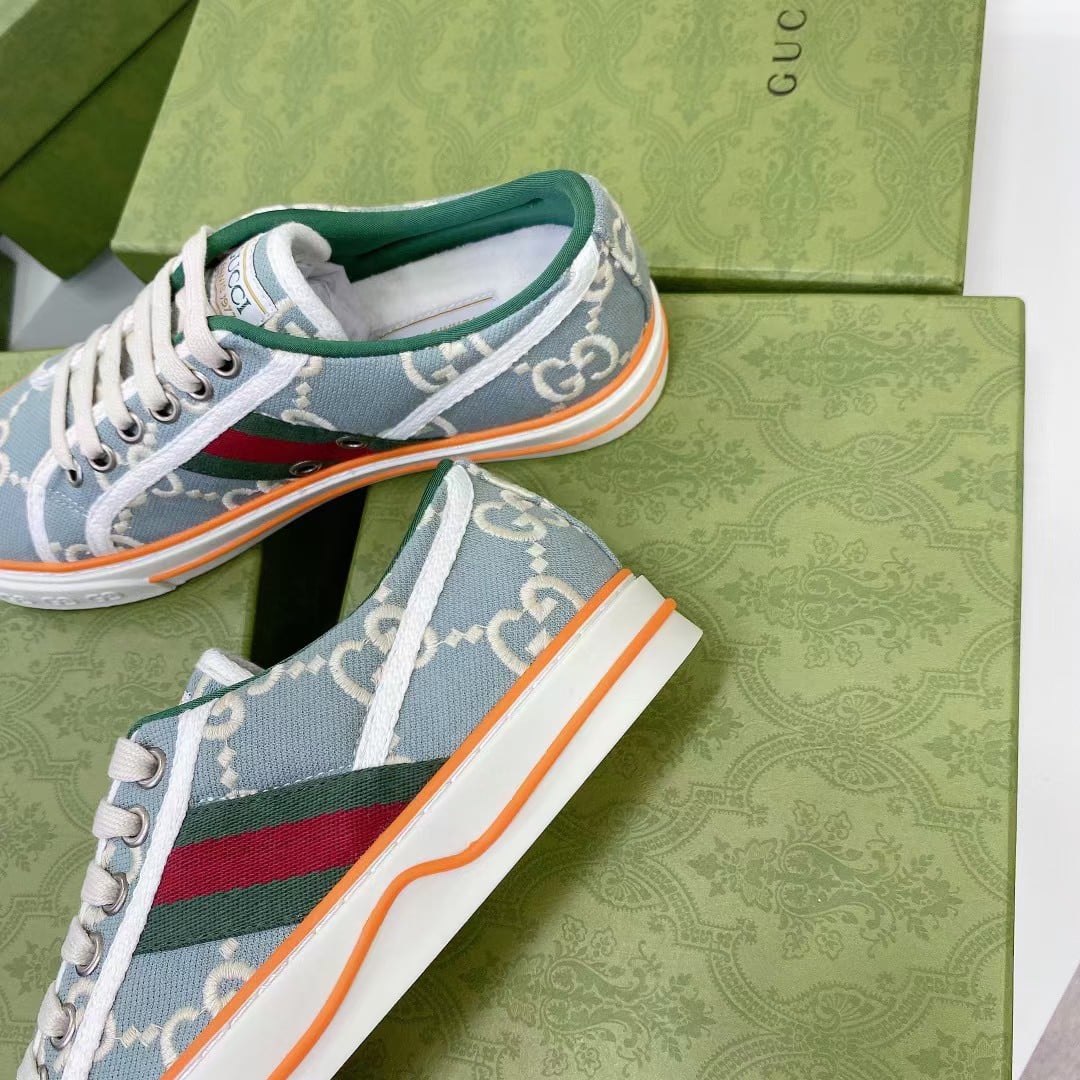 Gucci Women’S Tennis 1977 Sneaker Light Blue 606110 H0G10 3460