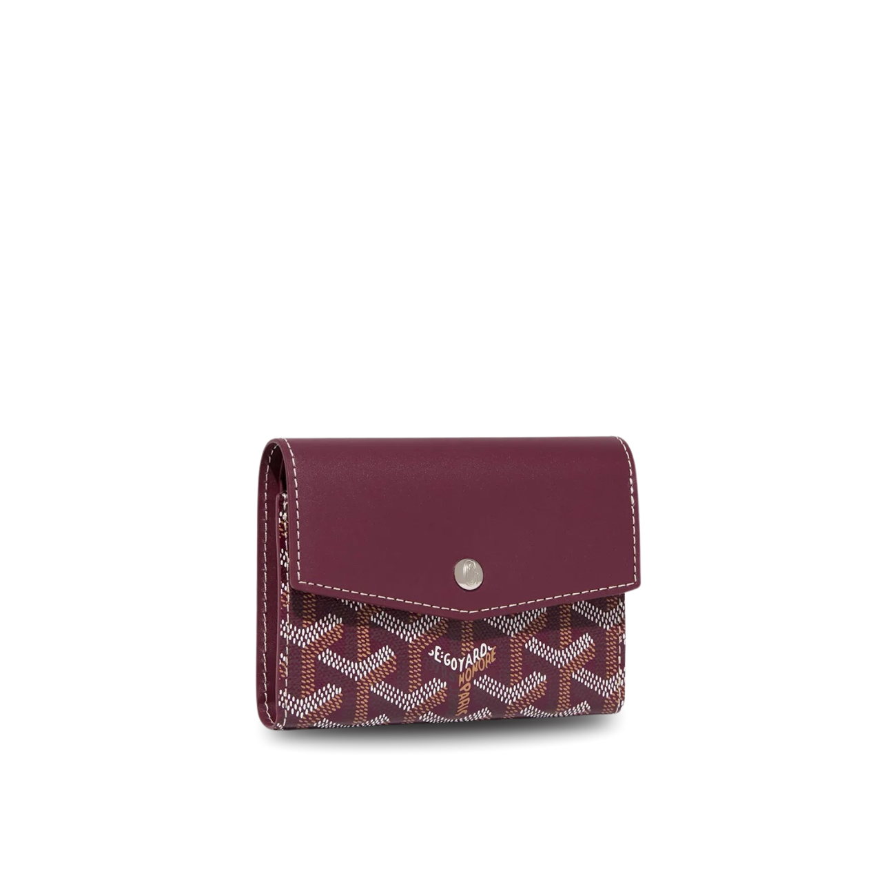 Goyard Saint-Gabriel Wallet 12 Cm Wine Red Calfskin And Goyardine Canvas 12cm