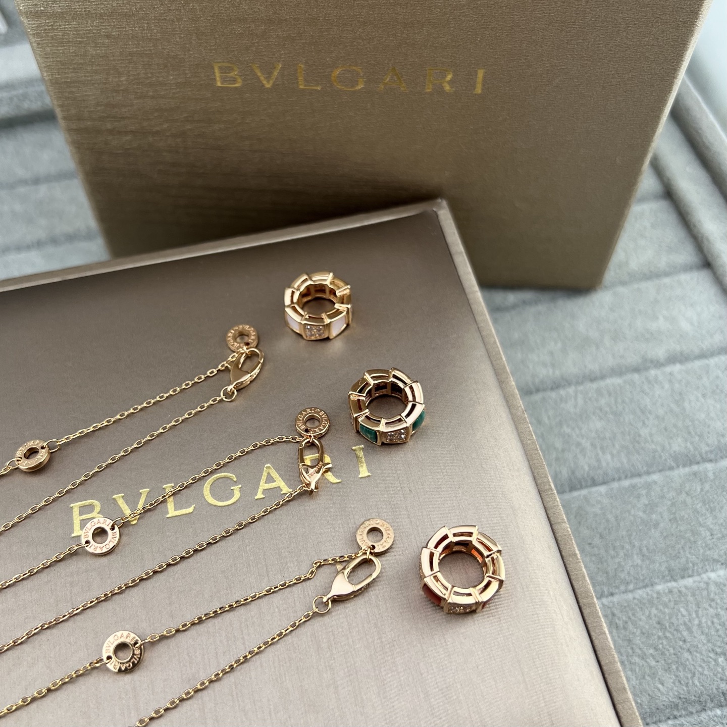 Rose gold snake pendant necklace