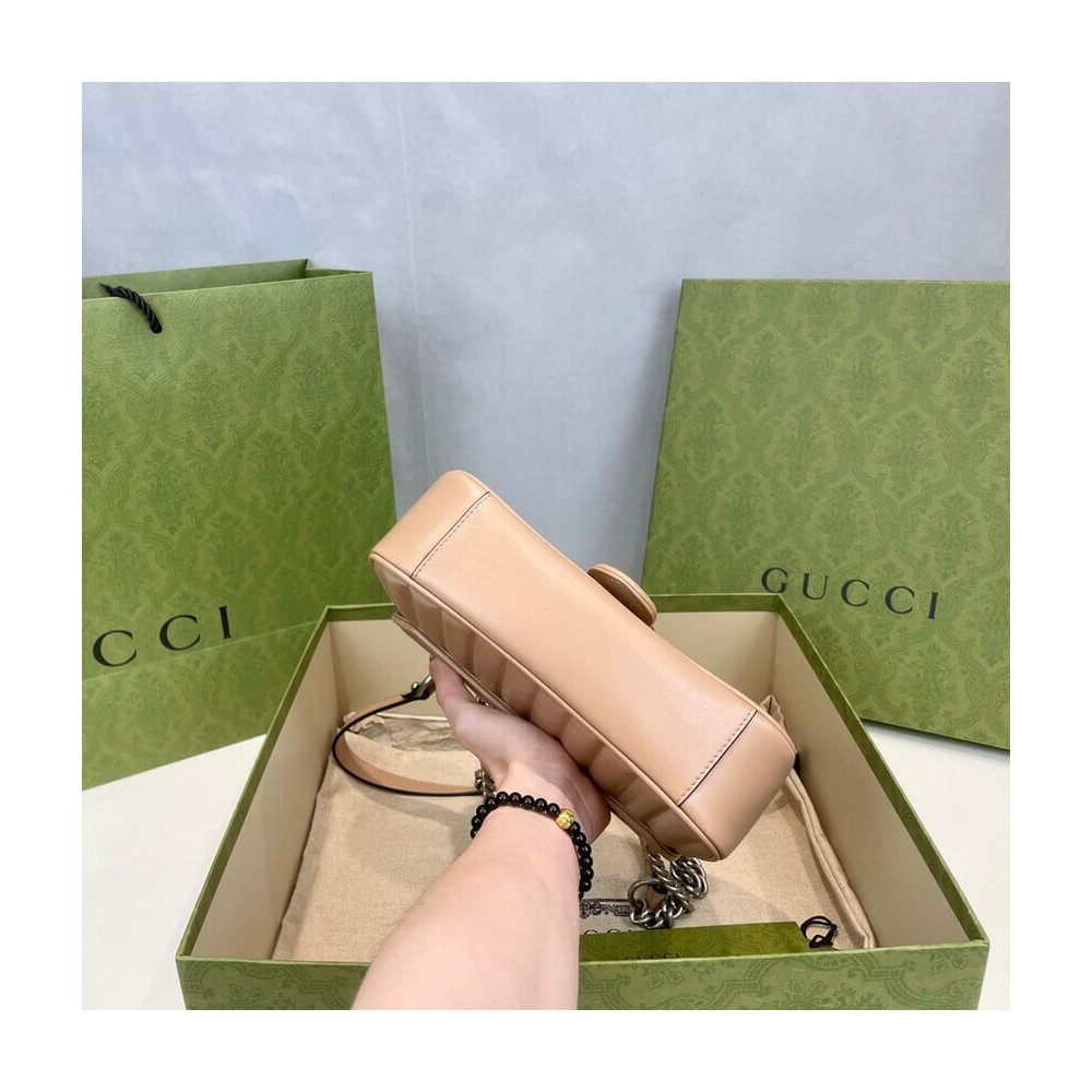 Gucci GG Marmont Mini Shoulder Bag Beige