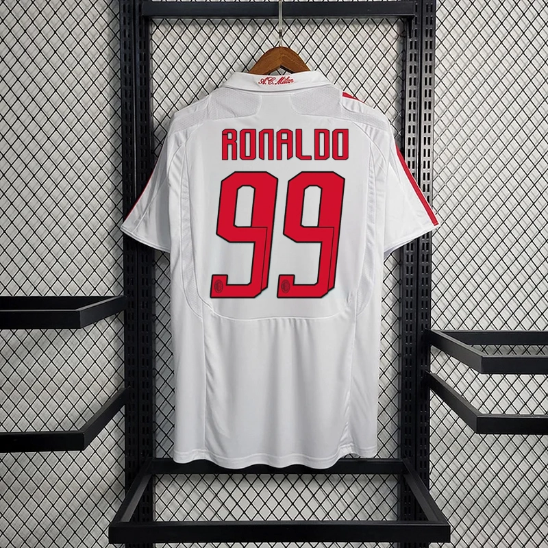 Retro 2007-08 AC Milan Away RONALDO KAKA  SHEVCHENKO NESTA MALDINI Football jersey retro