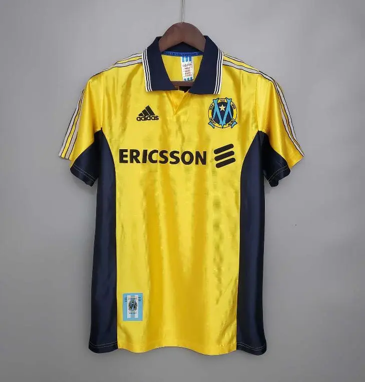Retro 1998-99 Marseille away yellow Football jersey retro