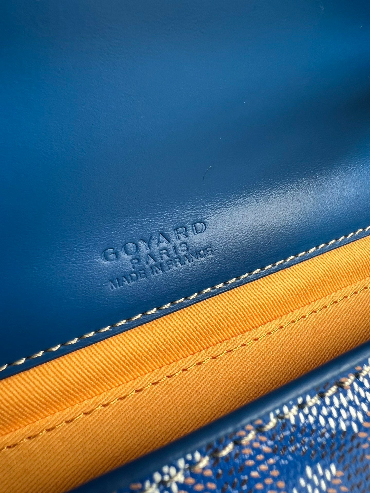 Goyard Monte-Carlo Pm Clutch 25 Cm Sapphire Blue Goyardine Canvas