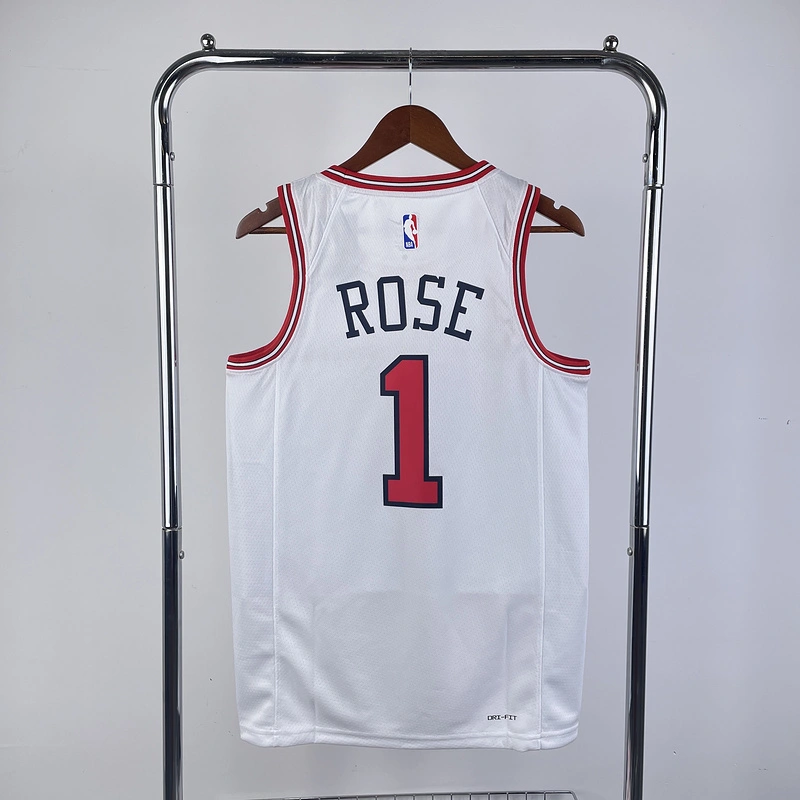 2023 NBA Chicago Bulls 1 ROSE Basketball Jersey