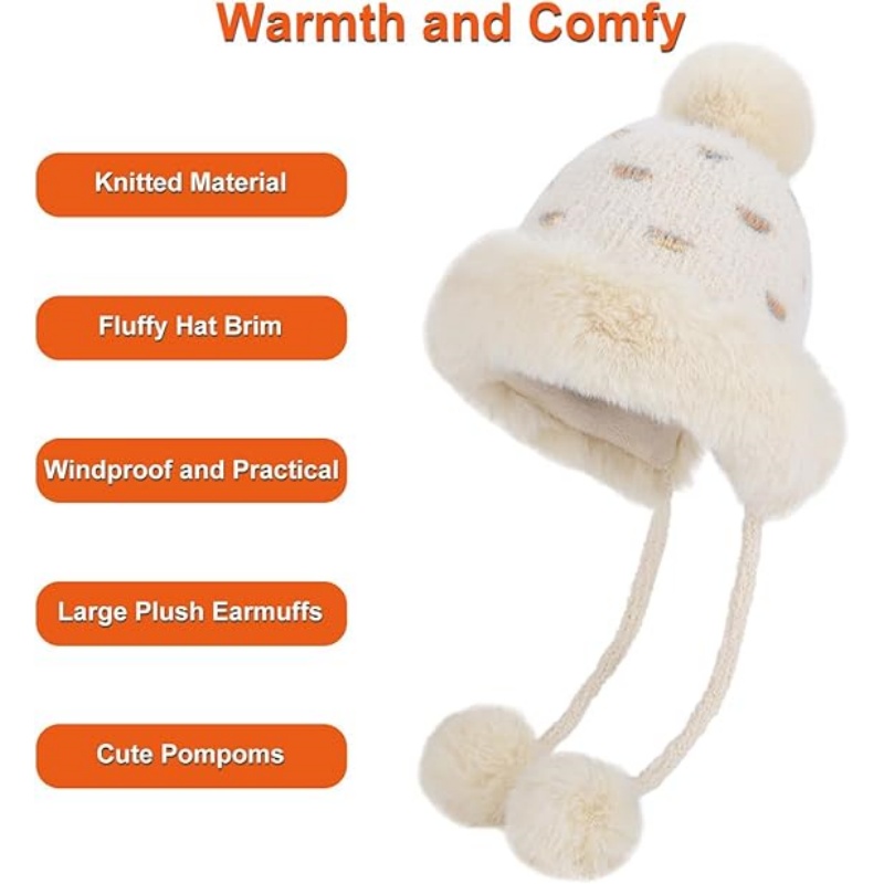 Women Winter Sherpa Beanie Hats