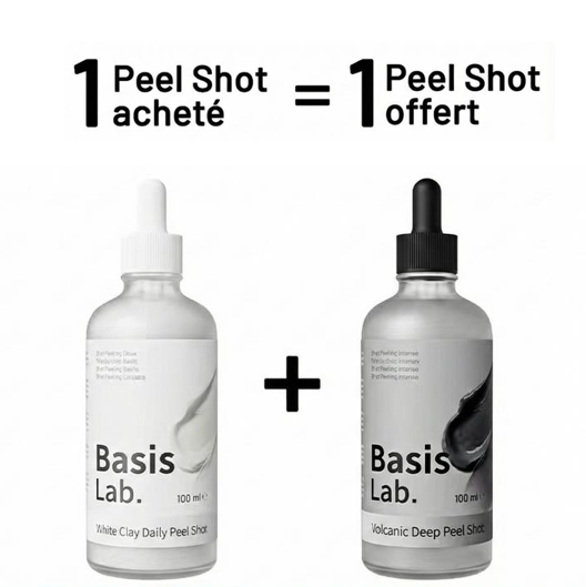 Duo de peelings pour le visage à base de kaolinite | Volcanique et blanche | Nettoyant quotidien doux à la kaolinite blanche et soin hebdomadaire en profondeur au volcanisme pour les pores, avec kaolinite, centella asiatica et acide hyaluronique – 90