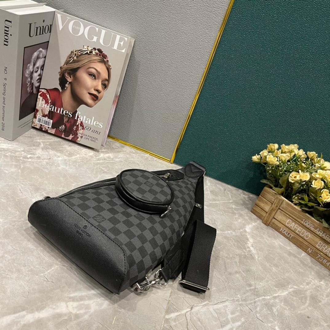 Louis Vuitton Duo Sling Bag Caro 42cm Black