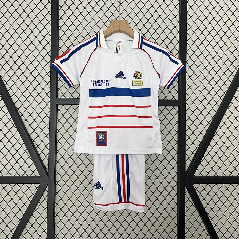 retro kids 1998 kids France away football jersey