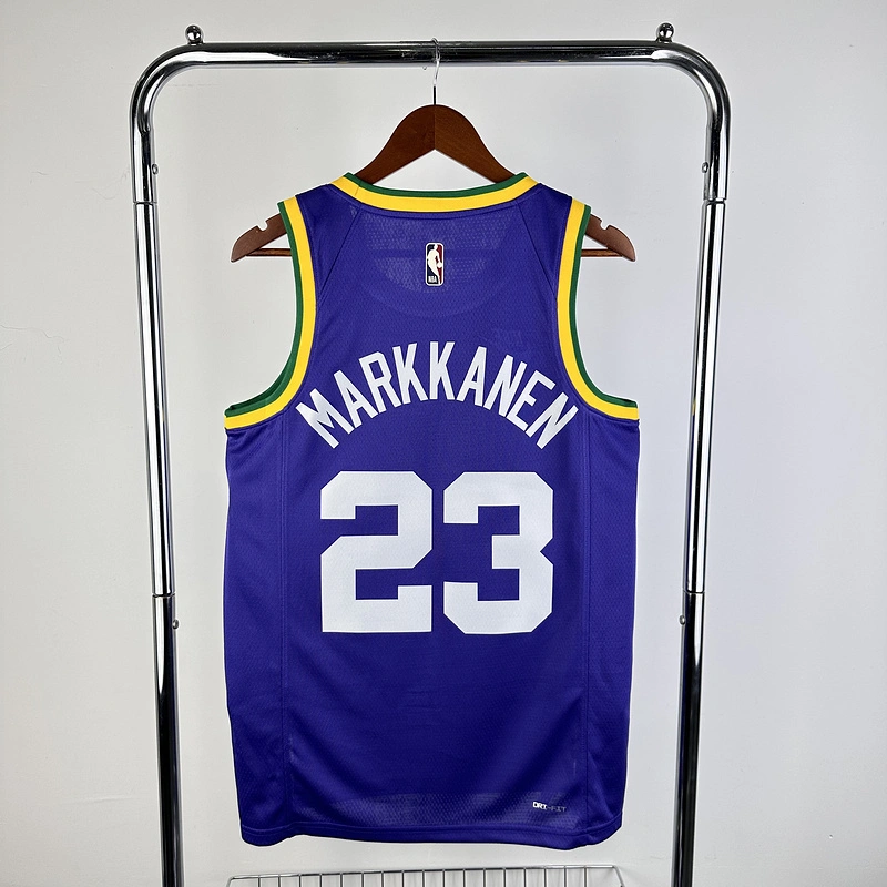 2024 NBA Utah Jazz 23 MARKKANEN Basketball Jersey