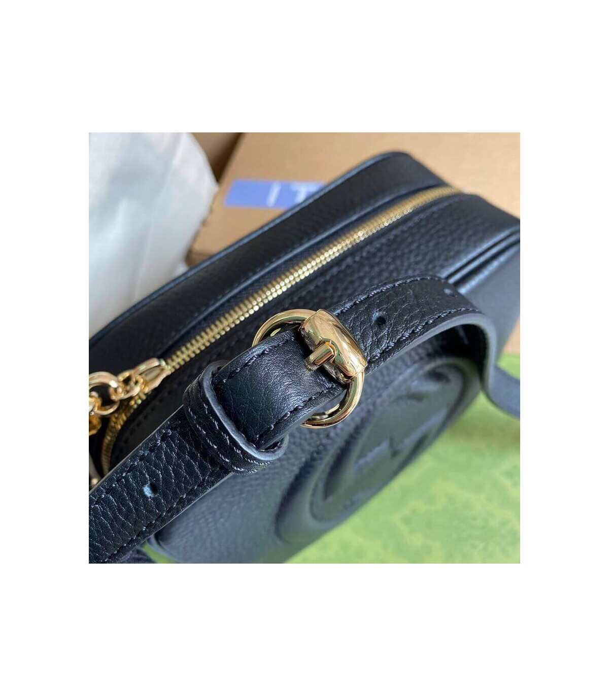 Gucci Soho Small Leather Disco Bag Black