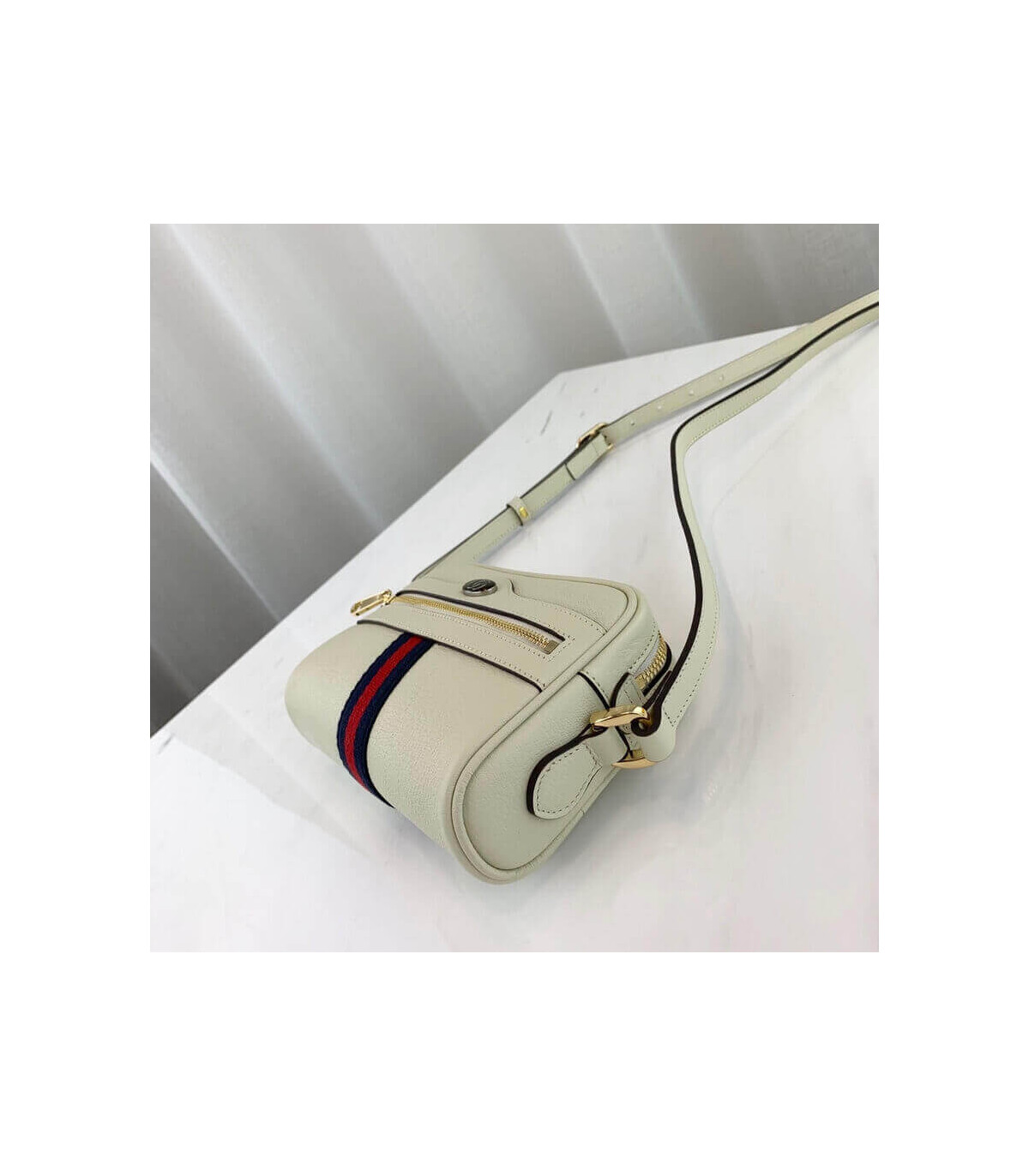 Gucci Ophidia Leather Mini Bag White